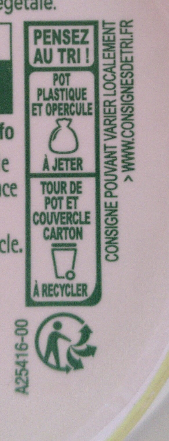 Tartare 100% vegetal - Instruction de recyclage et/ou informations d'emballage