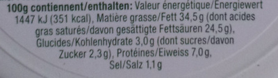 L'original - Fromage ail et fines herbes - Valori nutrizionali - fr