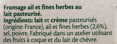 Ail & Fines Herbes - Ingredients - fr