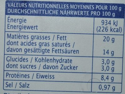 St Môret 55 % Tartiner & Cuisiner Nature - Nutrition facts - fr