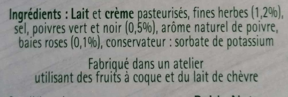 Tartare - Poivre & Fines Herbes - Ingredienser - fr