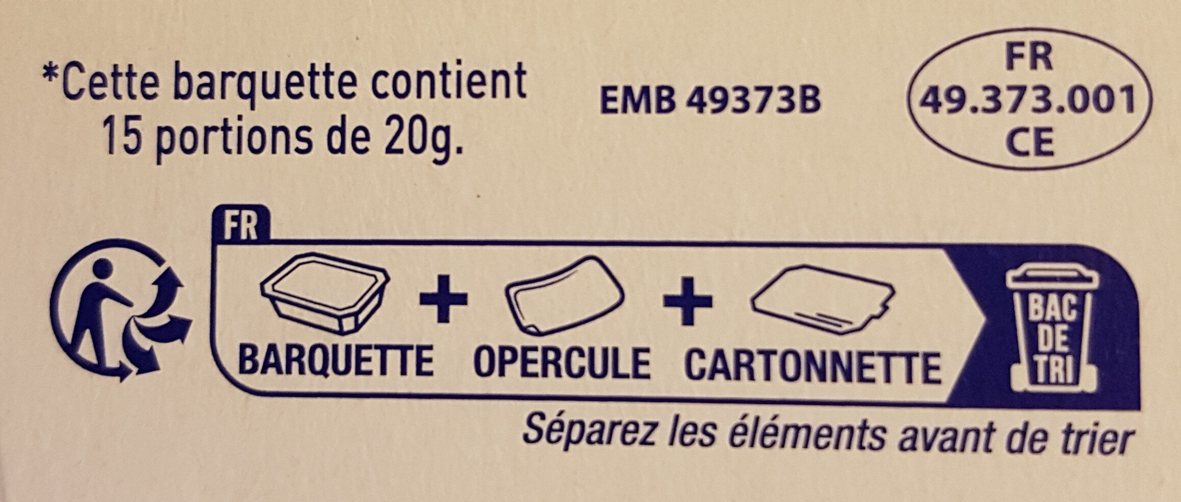 Le Goût Primeur format familial - Recycling instructions and/or packaging information - fr