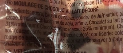 Saint Nicolas en chocolat - Ingrédients