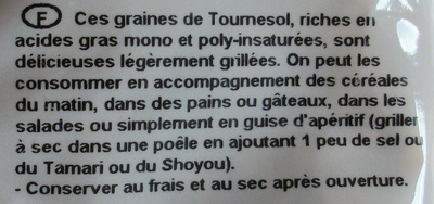 Graines de Tournesol - Ingredients - fr