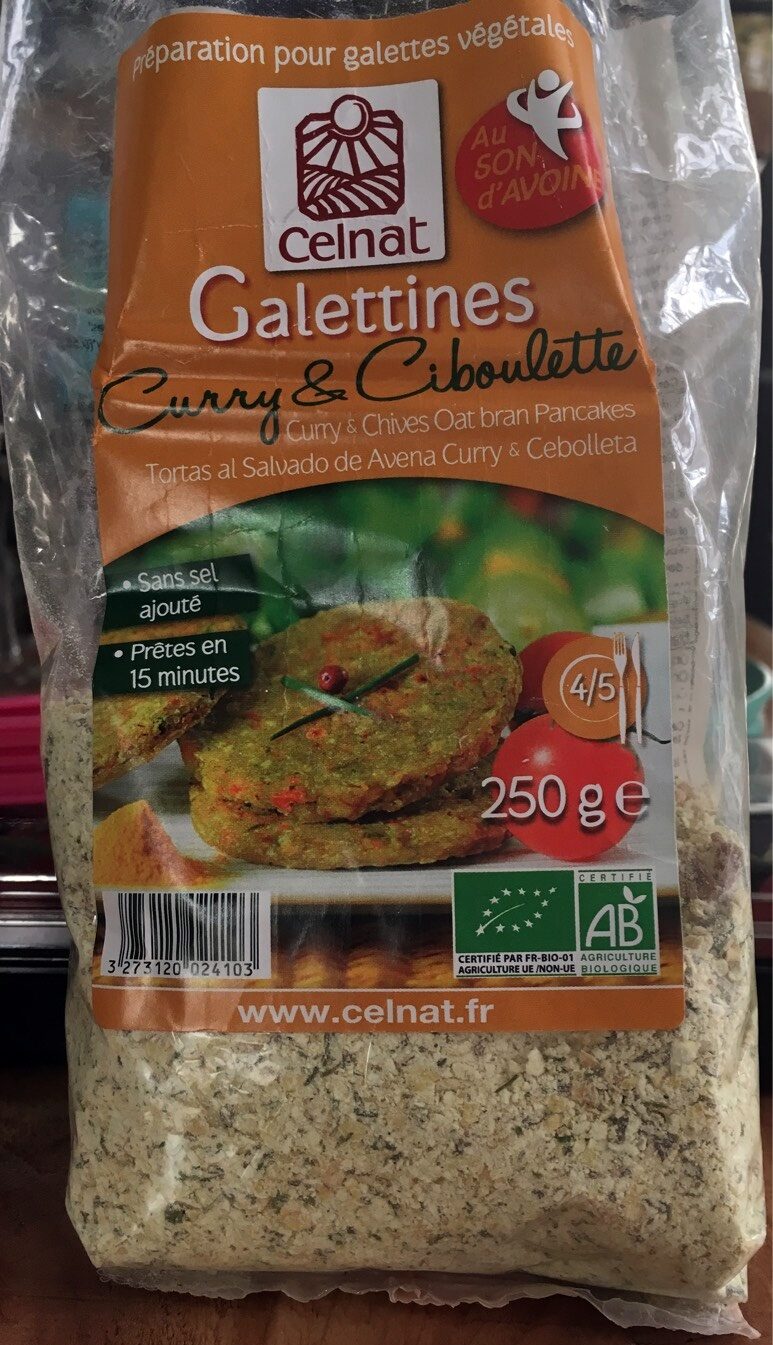 Galettines Avoine Curry Ciboulette - Product - fr