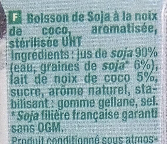 Soja et coco - Ingredienti - fr