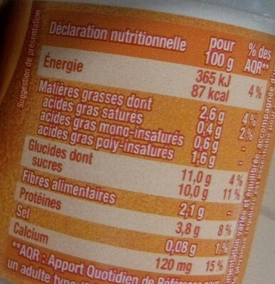 Yaourt au Soja fermenté, aux fruits et au muësli - Nutrition facts - fr