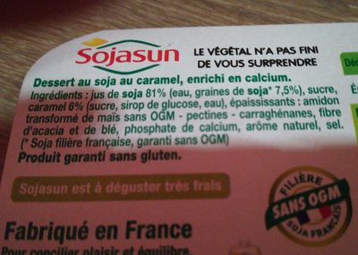 Soja sun caramel - Ingredients - fr