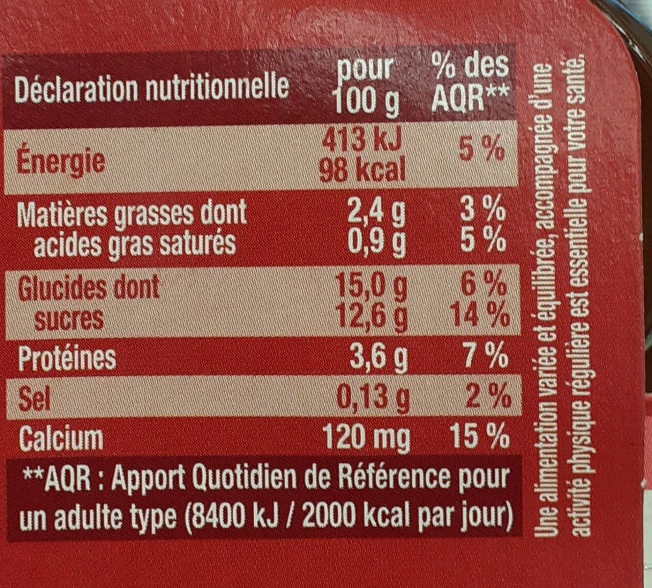 Dessert végétal chocolat intense - Nutrition facts - fr