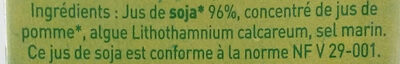 So soja Calcium - Ingrédients