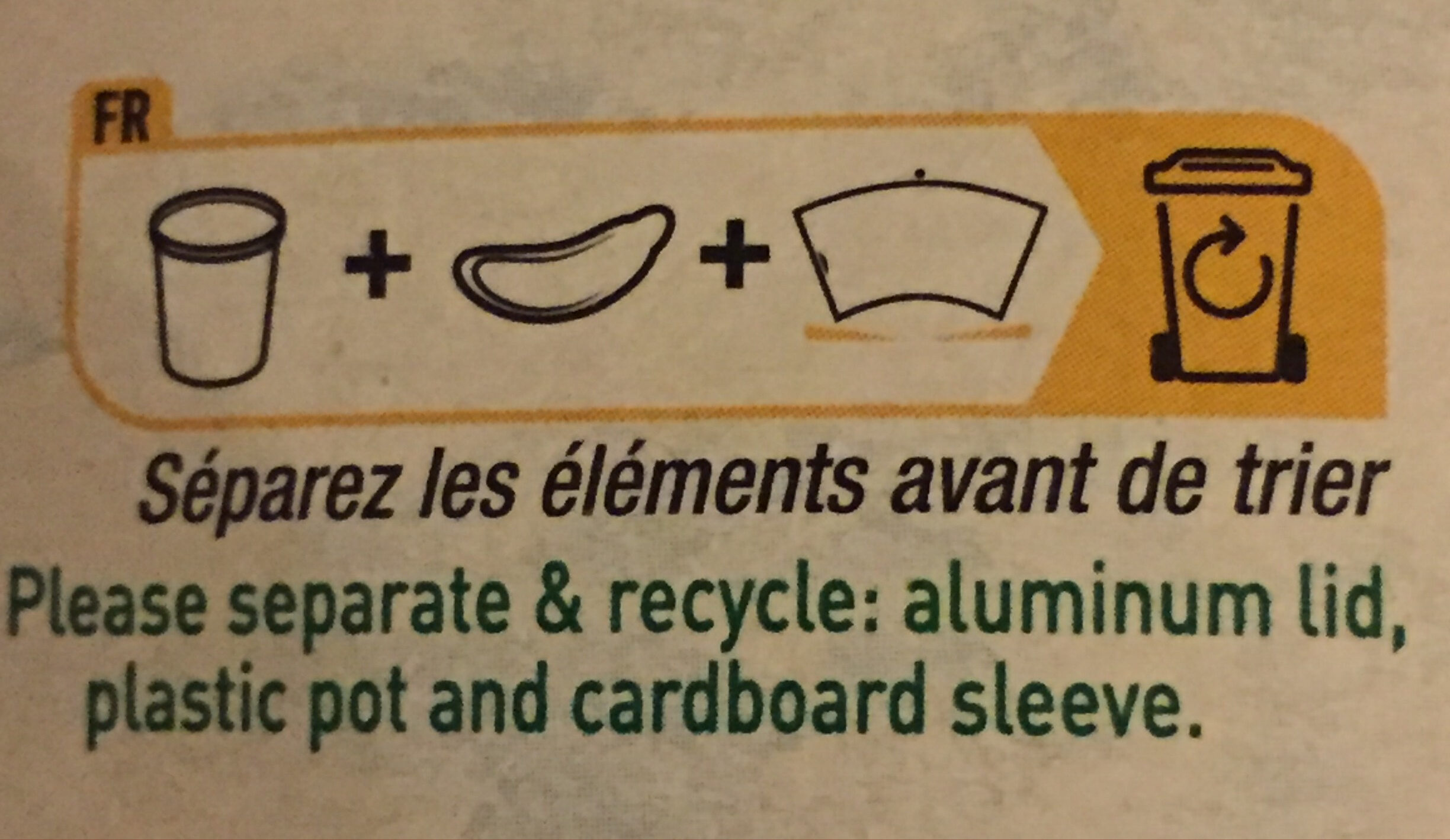 So soja à la grecque nature - Recycling instructions and/or packaging information - fr