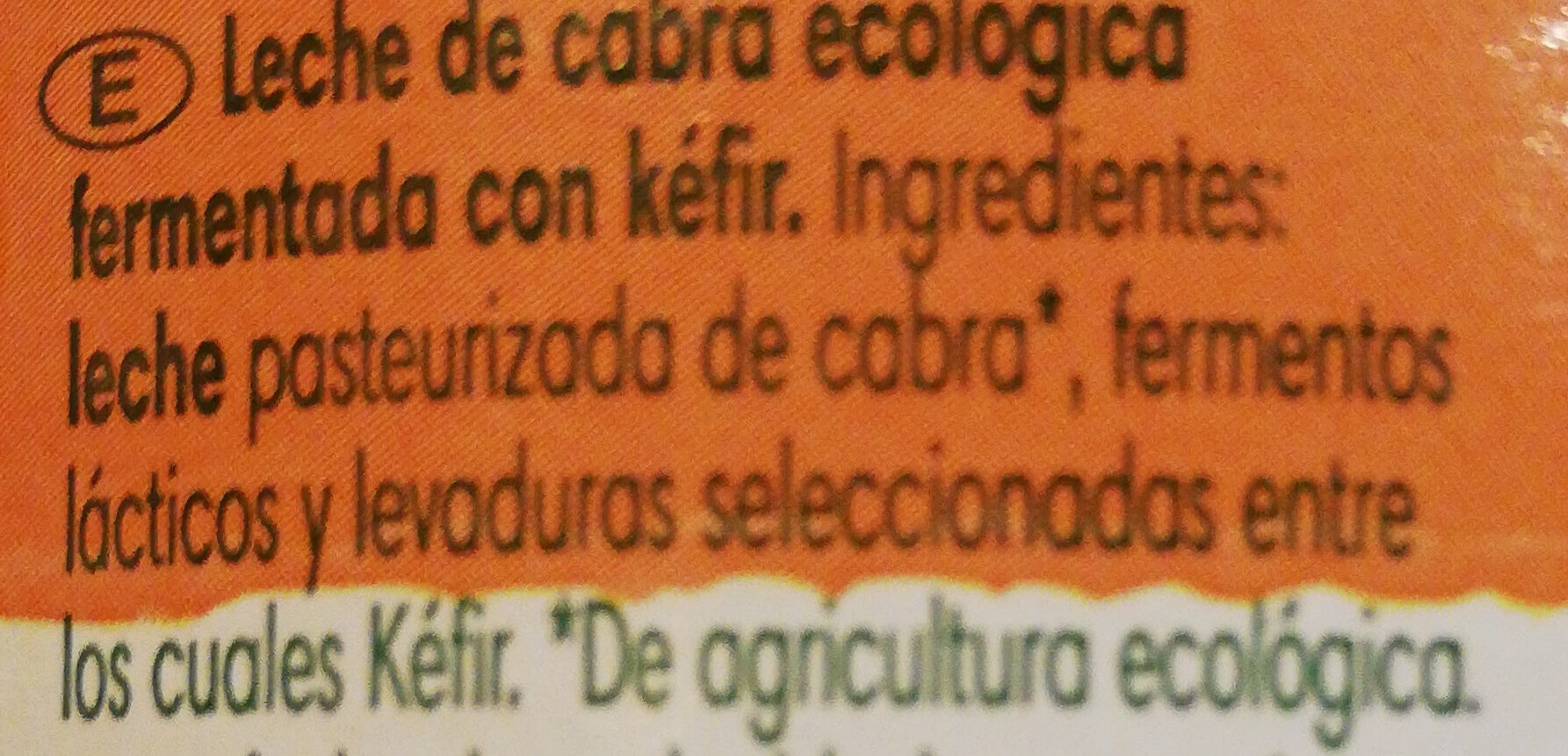 Kefir de cabra - Ingredients - es