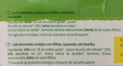 Bífidus sabor vainilla ecológico - Producte - es
