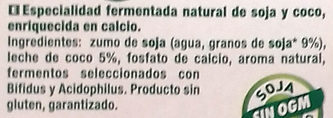 Natural coco - Ingredientes