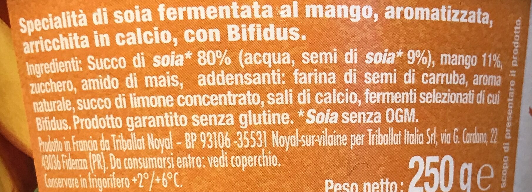 Bifidus mango - Ingredienti