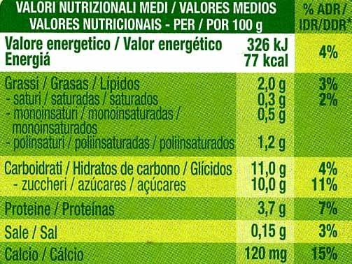 Postre de soja Limón - Información nutricional