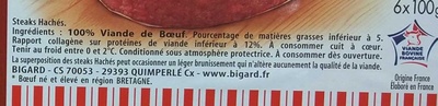 100% Pur Boeuf 5% MG - Ingrediënten - fr