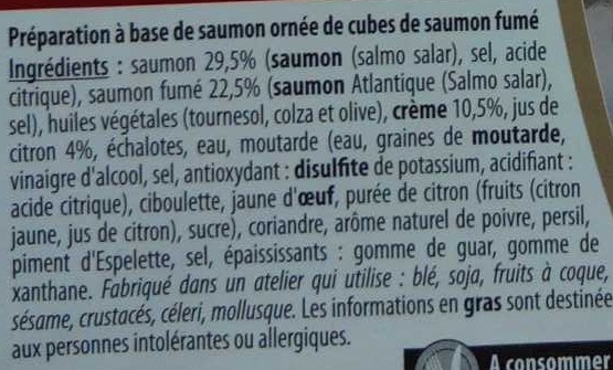 Fraich' Cup Saumon - Ingredienser - fr