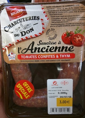 Saucisse à l'Ancienne Tomates Confites & Thym - Product - fr