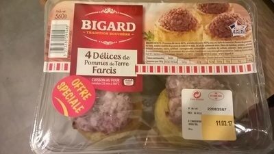 Délices de pomme de terre farcies, BIGARD, 4 pièces - Product - fr