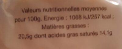 Coulommiers - Nutrition facts