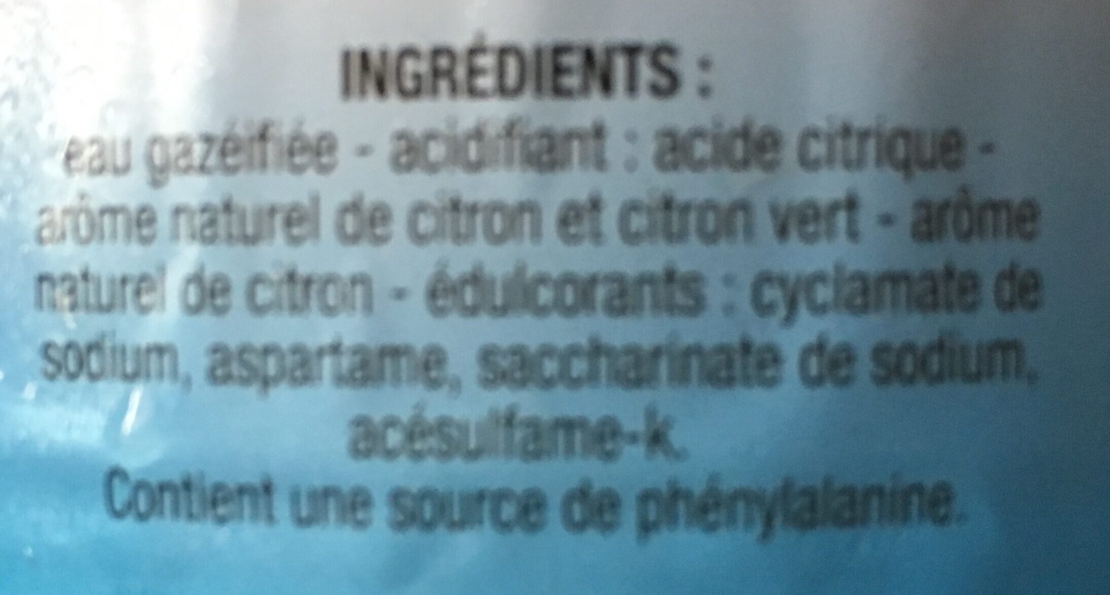 Limonade Steff - Ingredienser - fr
