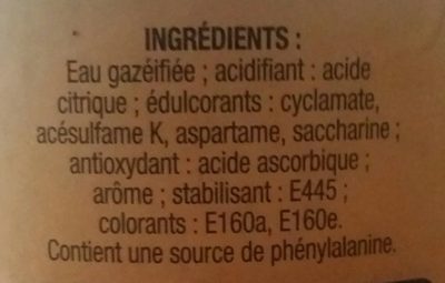 Soda Orange - Ingrediënten - fr
