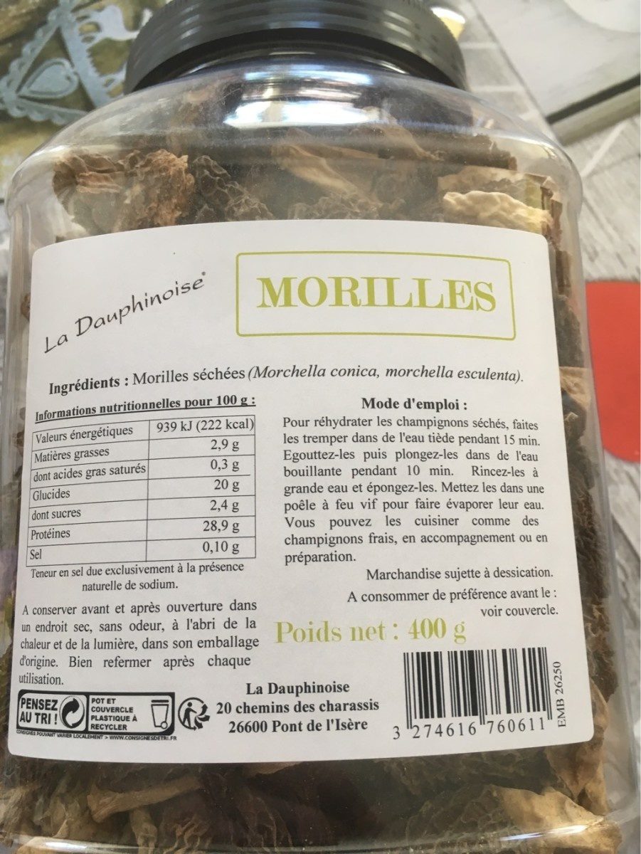 Morilles sechees - Produit