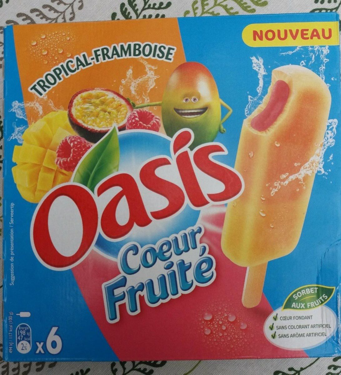 Coeur fruité Tropical Framboise Oasis - Produit