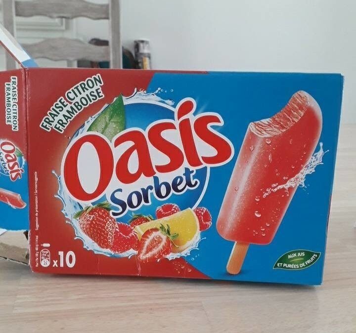 Oasis sorbet fraise citron framboise - Produit