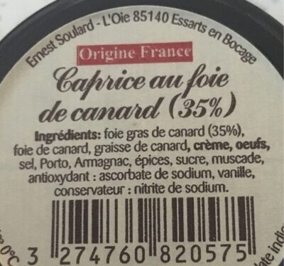 Caprice au foie de canard - Product - fr