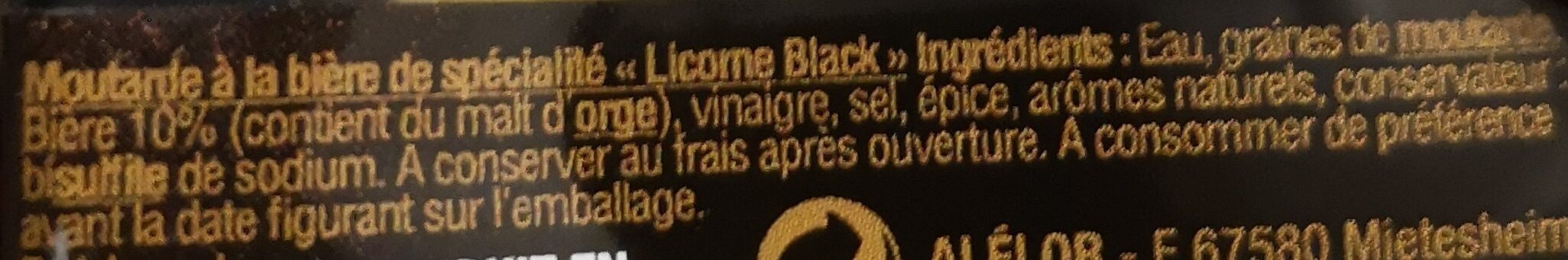 Motarde à la Black Licorne - Ingrediënten - fr