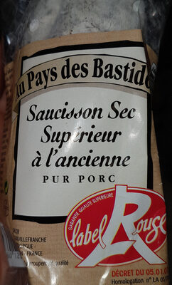 Saucisson sec supérieur à l'ancienne Label Rouge - Recycling instructions and/or packaging information - fr