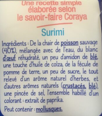 Petit Coraya avec 1 Sauce Mayonnaise - Ingrédients