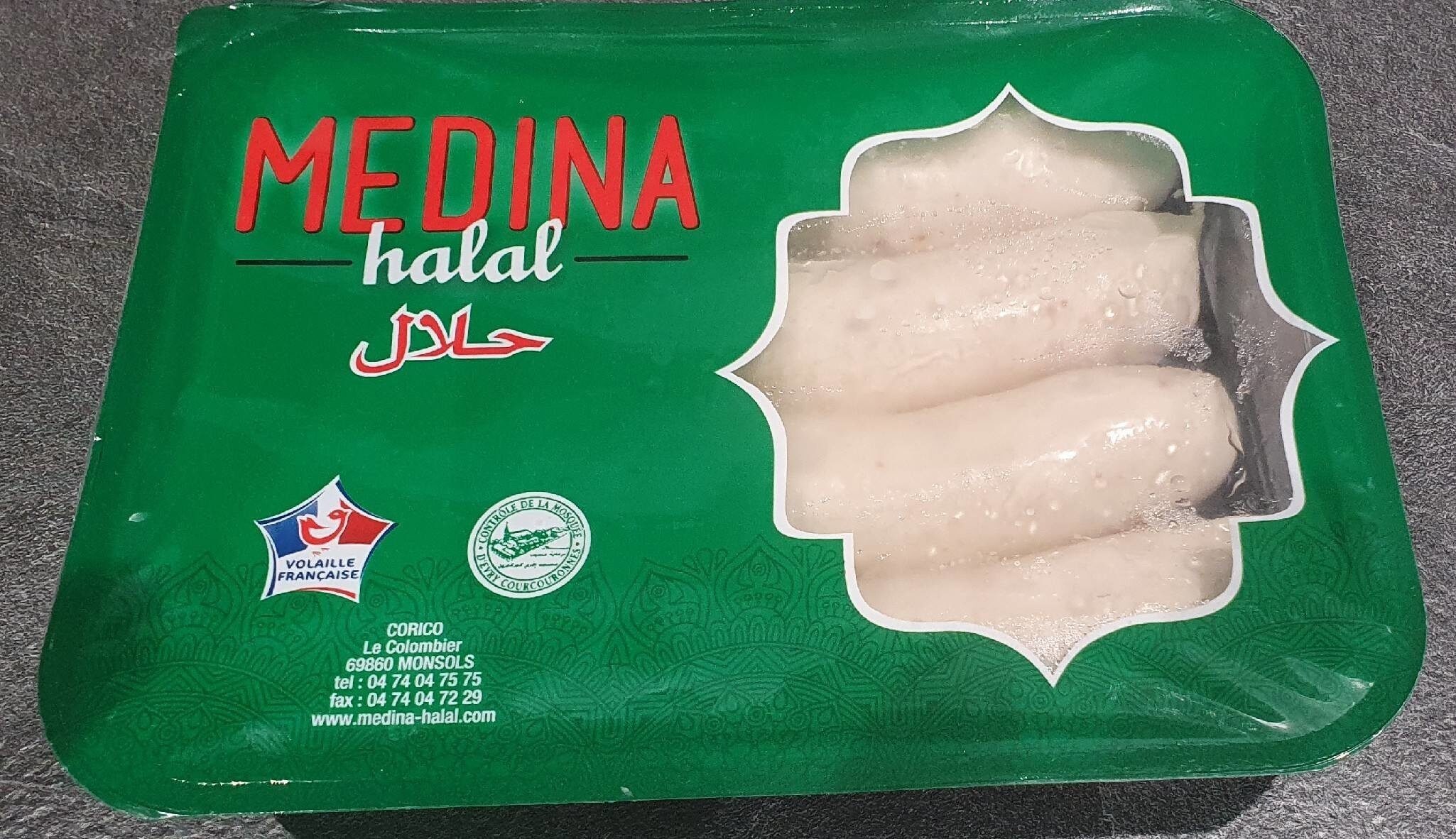 4 boudins blancs de dinde aux girolles halal - Produit