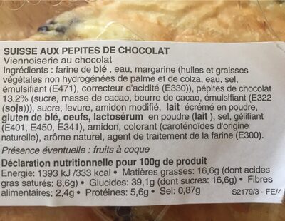 Torsade Choco x2 - Ingredients - fr