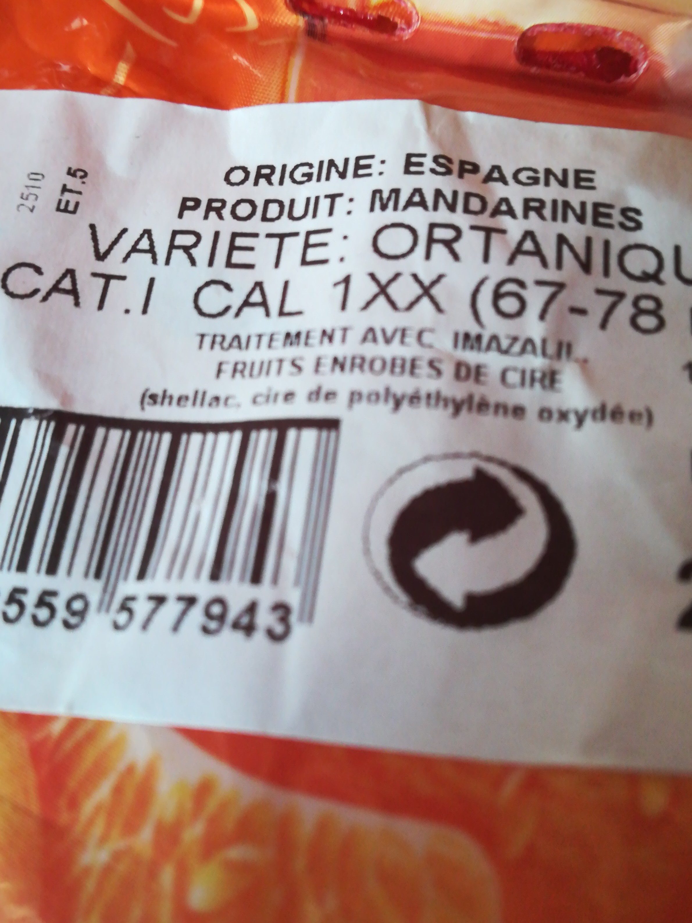 Mandarines à jus - Ingredients - fr