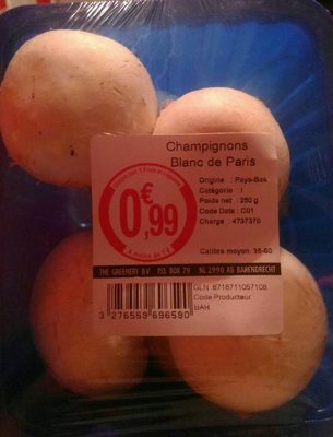 Champignons blancs de Paris - Produit