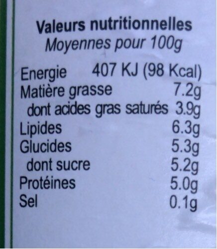 Lait Frais Pasteurisé De brebis Des Hautes-Alpes (1L) - Nutrition facts - fr