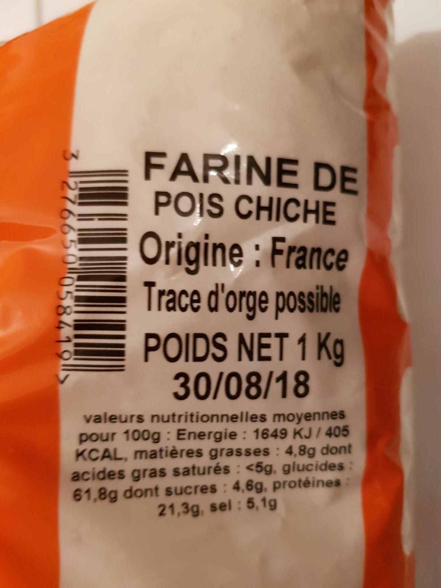 Farine de Pois Chiches - Légumor - 1 kg