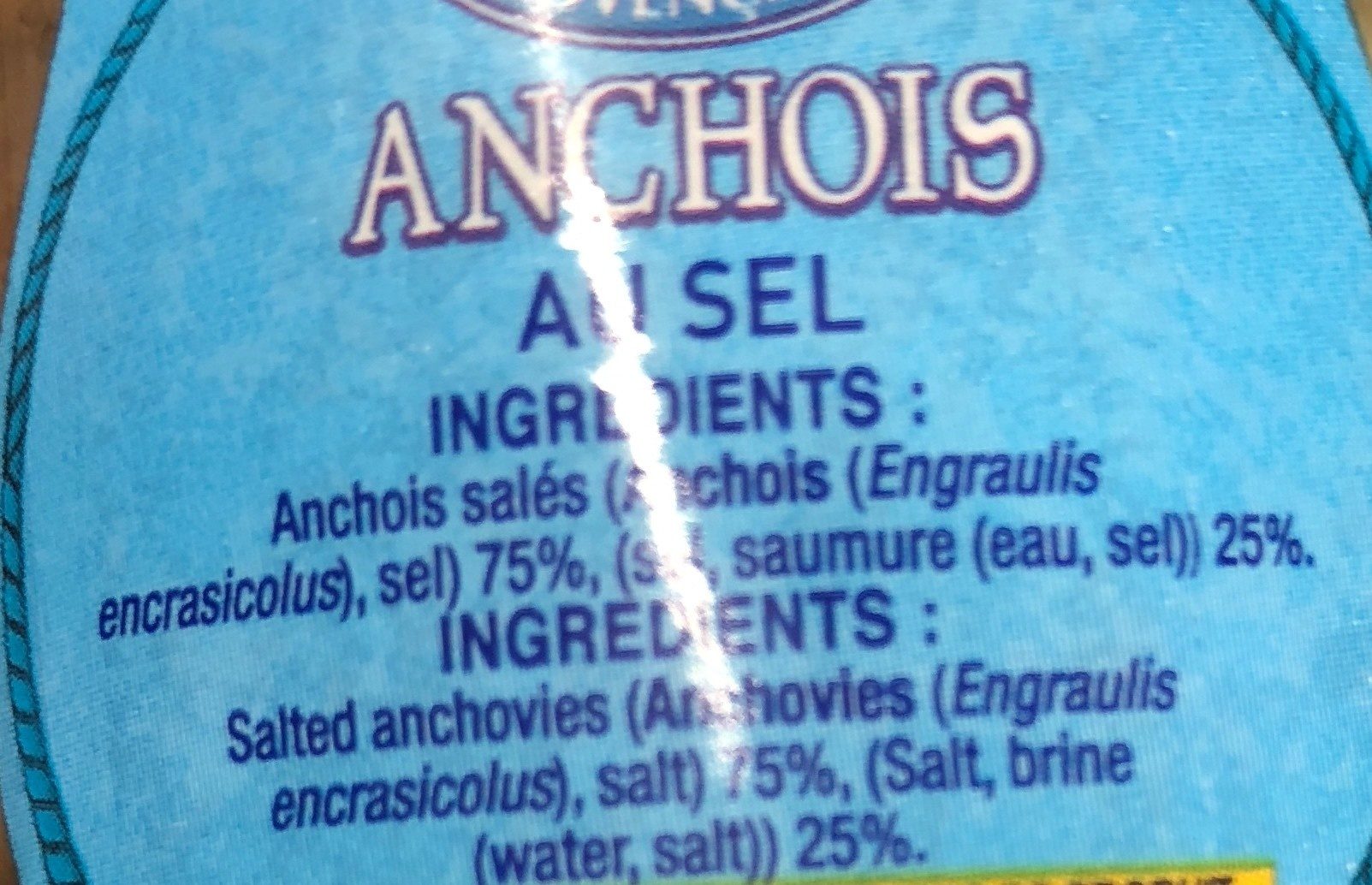 Anchois Au Sel - Ingrédients