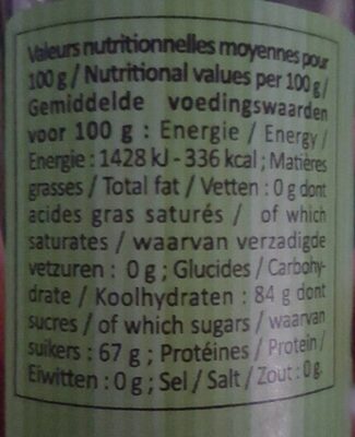 NAPPAGE CARAMEL - Nutrition facts - fr