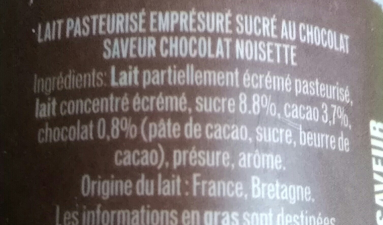 Emprésuré au chocolat saveur noisette - Ingredienser - fr
