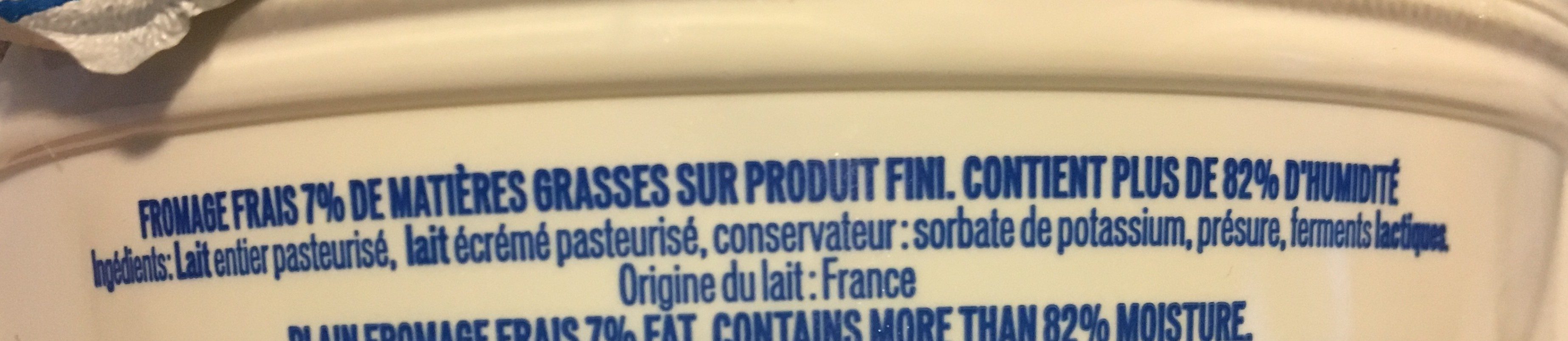 Fromage Frais Malo 40% 500g - Ingredienti - fr