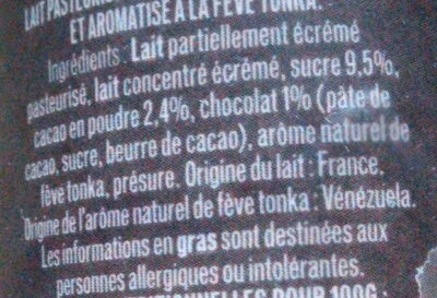 Emprésuré chocolat saveur Tonka - Ingredienser - fr