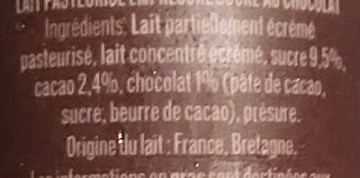 Emprésuré au chocolat - Ingredienser - fr