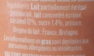 Emprésuré Caramel - Ingrediënten - fr