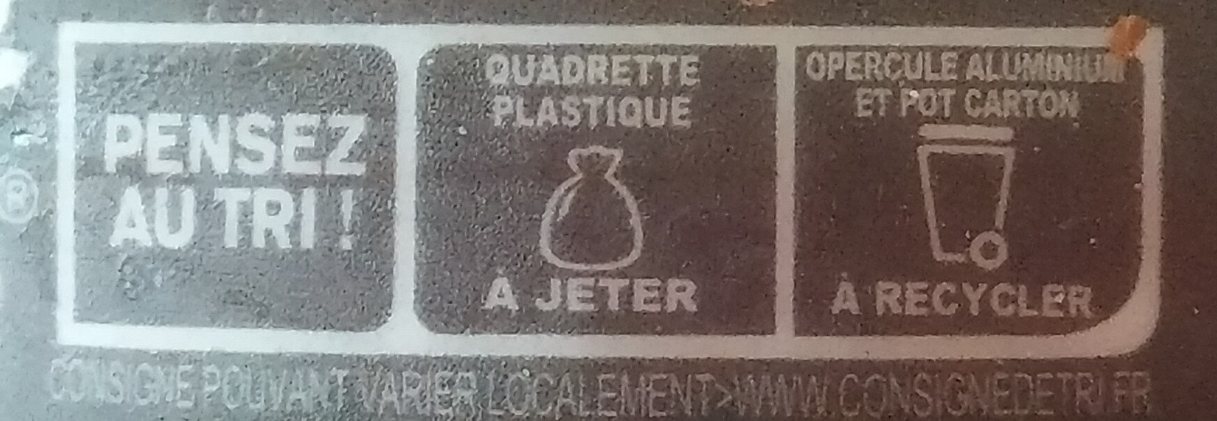 Emprésuré café - Recycling instructions and/or packaging information - fr
