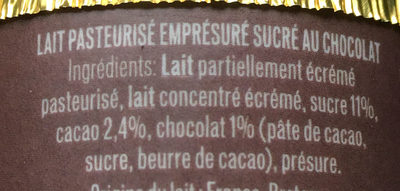 Emprésuré chocolat - Ingredienser - fr