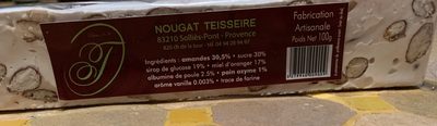 Nougat Teisseire - Product - fr